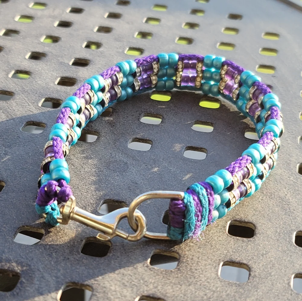 Custom Handmade Beaded Bling Dog Collar